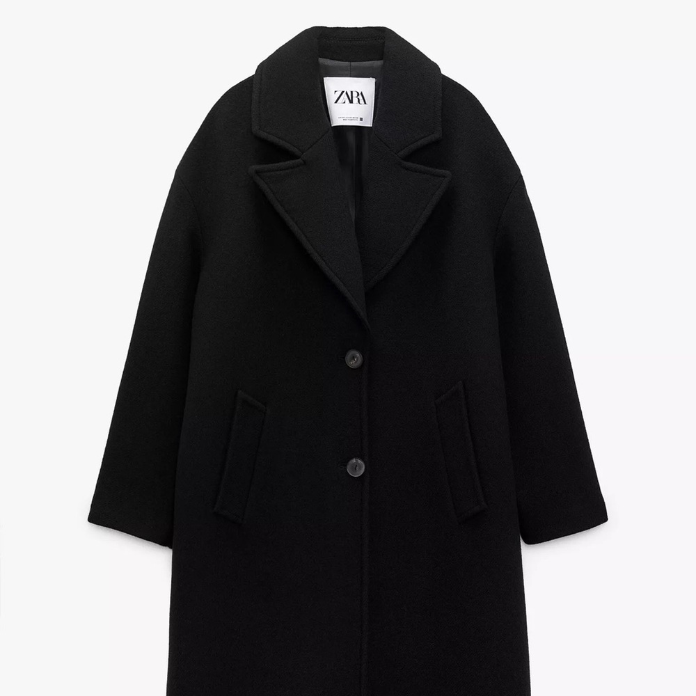 Zara Women's Elegant Black Trench Coat